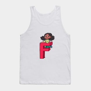 girl climbed the capital letter F Tank Top